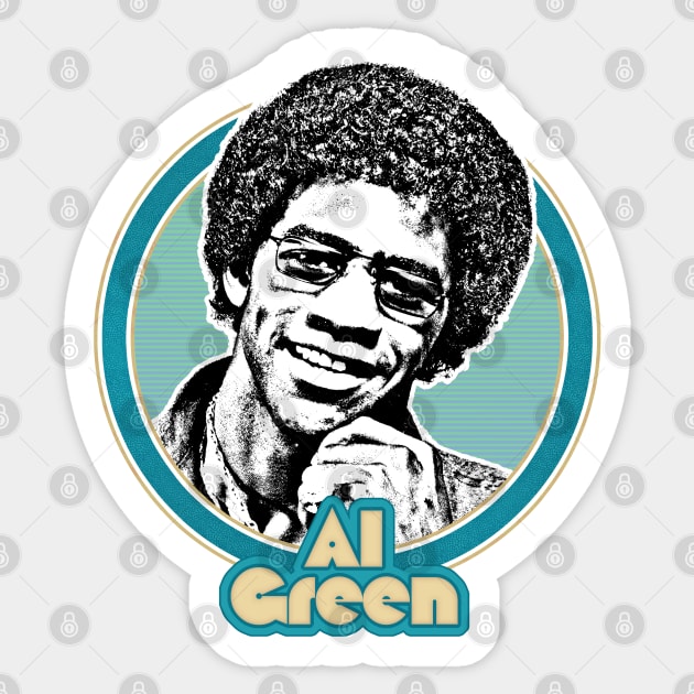 Al Green / Retro Aesthetic 70s Style Fan Design Sticker by DankFutura